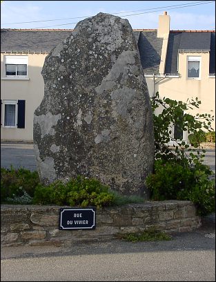 Menhir de Manémeur, inside the village