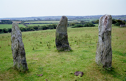 Llanfechel Triangle Standing Stone, Anglesey